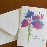 Card - Happy Mother's Day Blue Flowers