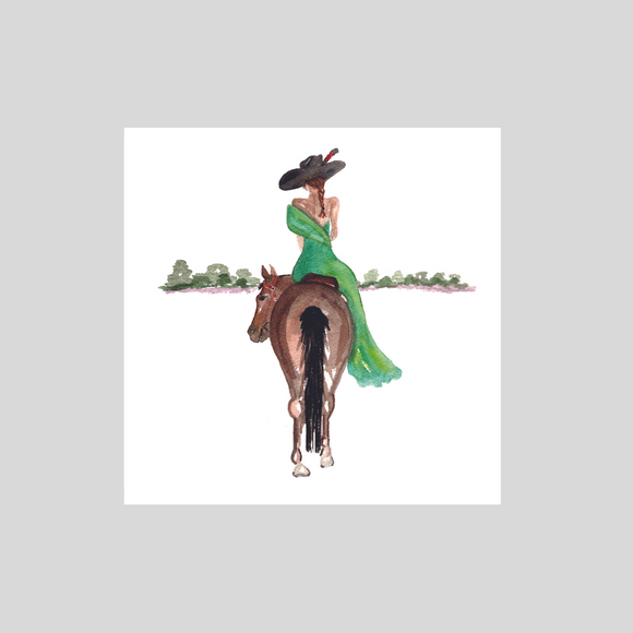 Card - The Cowgirl Rides Away