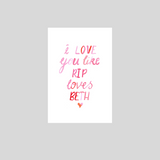 Card - I Love You Like Rip Loves Beth