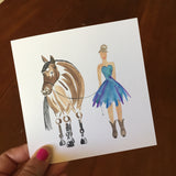 Card -  Girl and Horse