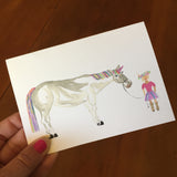 Card - A Girl and Her Pony